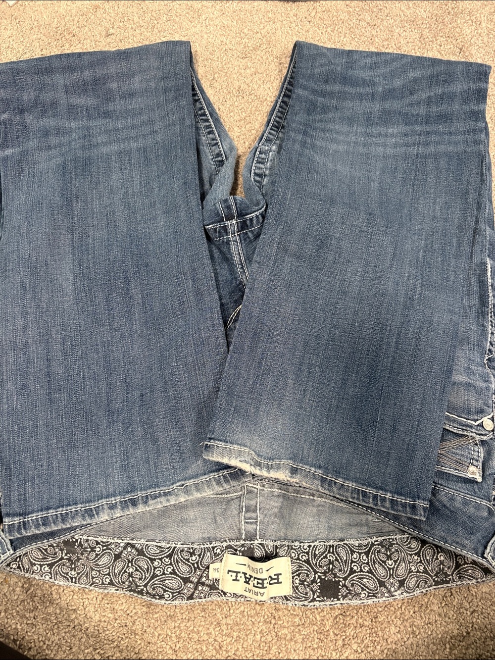 Women’s Ariat Mid Rise Straight Leg Jeans - Picture 7 of 7